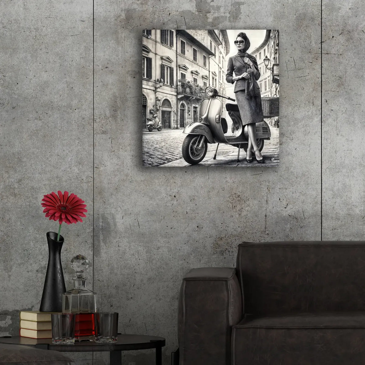 Italian Lady by Rey Klimt - 24x24 acrylic wall art in a room