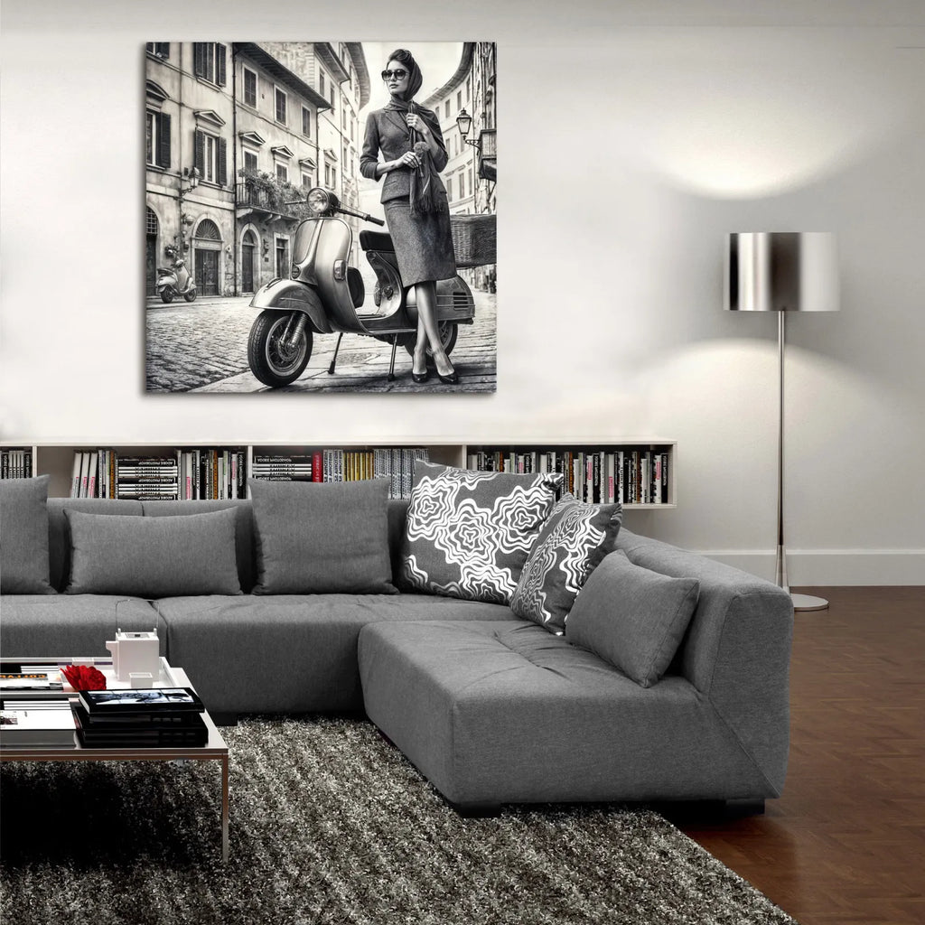 Italian Lady by Rey Klimt - 36x36 acrylic wall art in a room