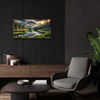Lago D'antorno, Italian Dolomites by Rey Klimt - 24x12 acrylic wall art in a room