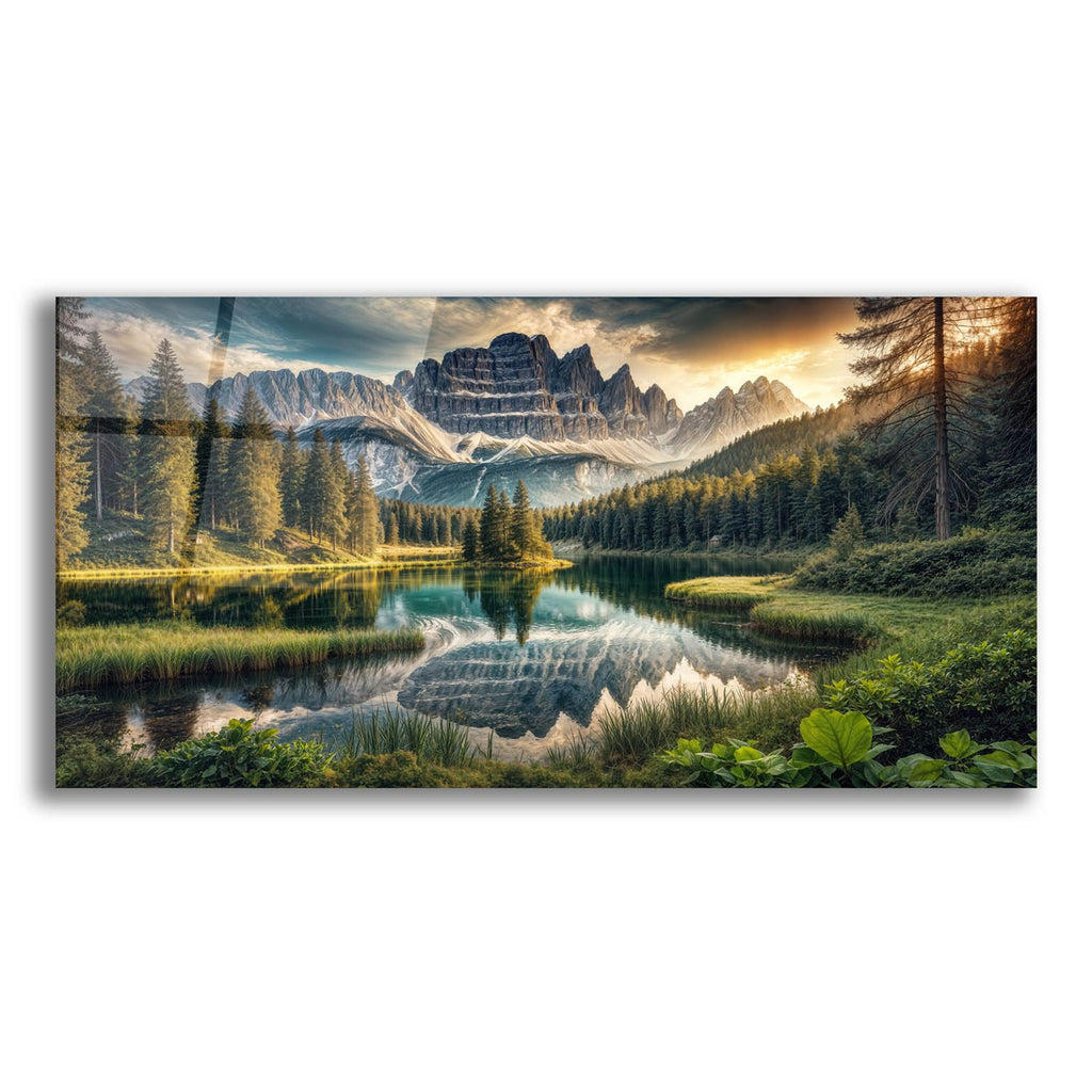 Lago D'antorno, Italian Dolomites by Rey Klimt acrylic glass wall art