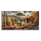 Lago Federa - Fall Landscape by Rey Klimt acrylic glass wall art