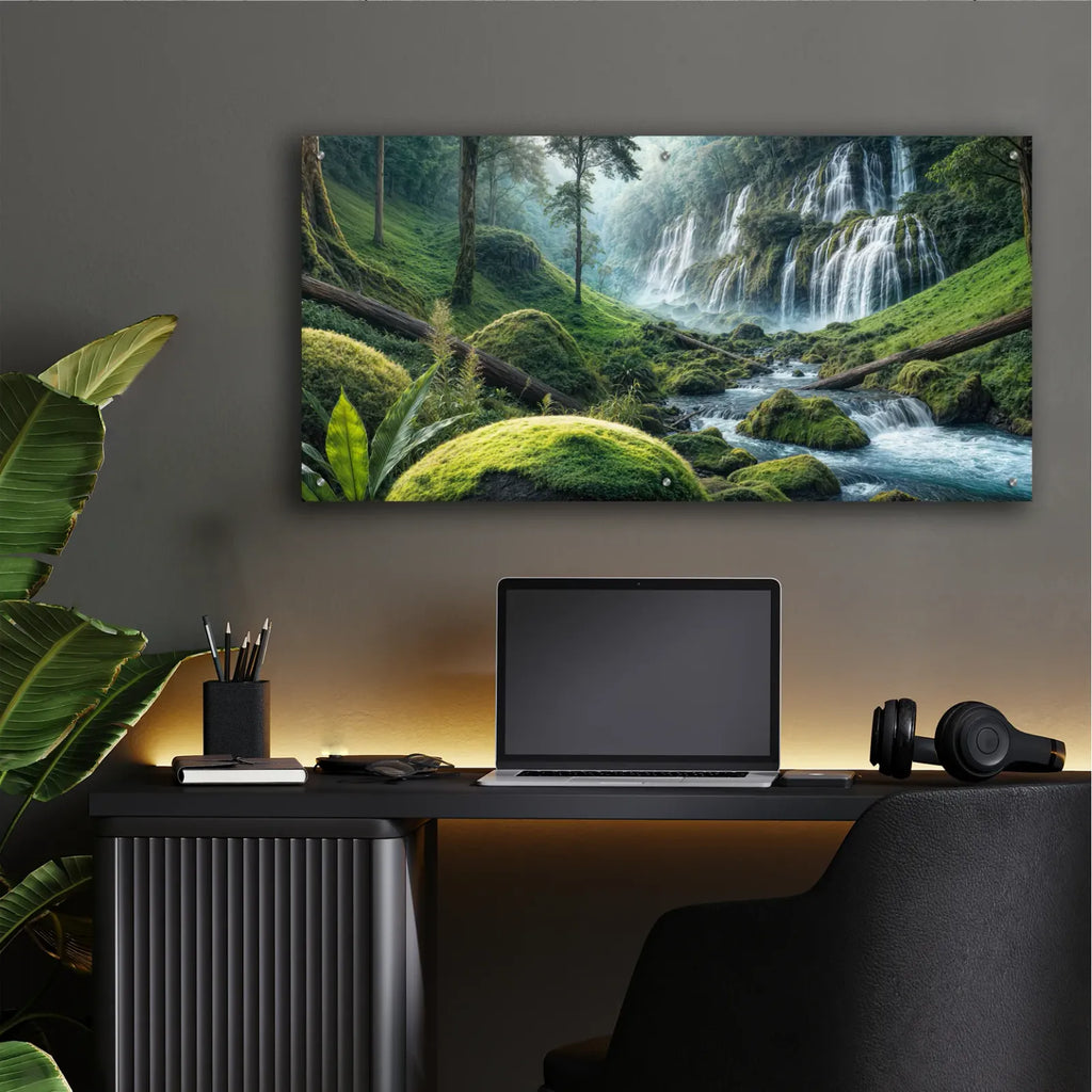 Magical Greenery by Rey Klimt - 48x24 acrylic wall art in a room