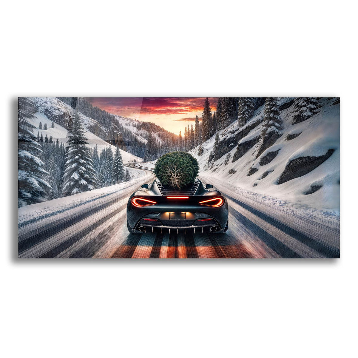 Modern Day Christmas Express by Rey Klimt acrylic glass wall art