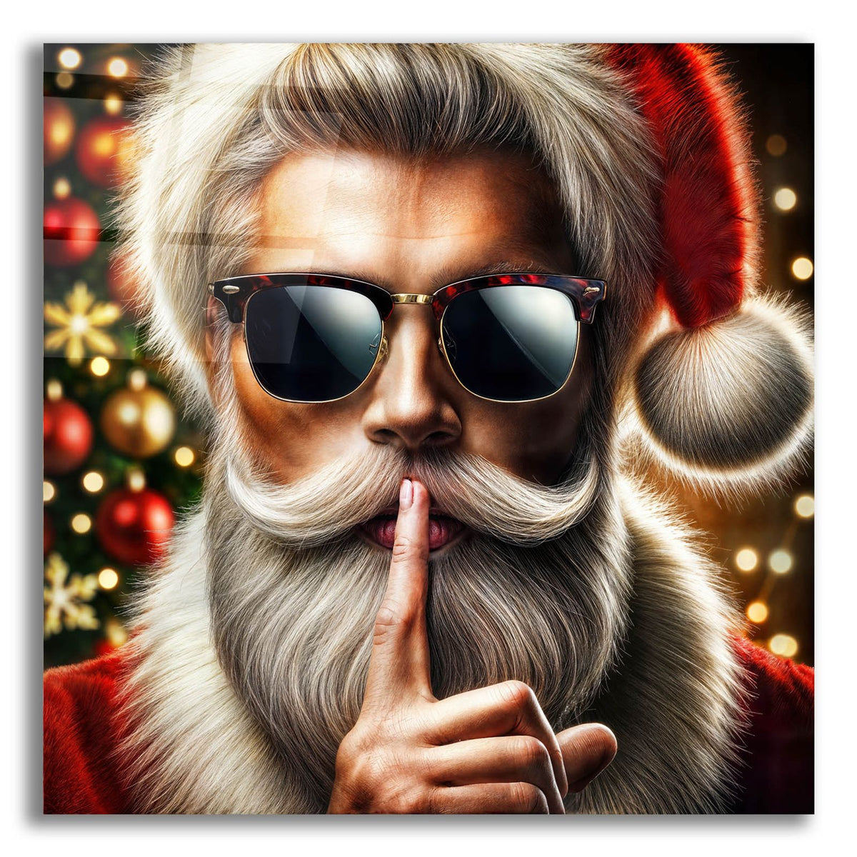 Modern Santas Secrets by Rey Klimt acrylic glass wall art