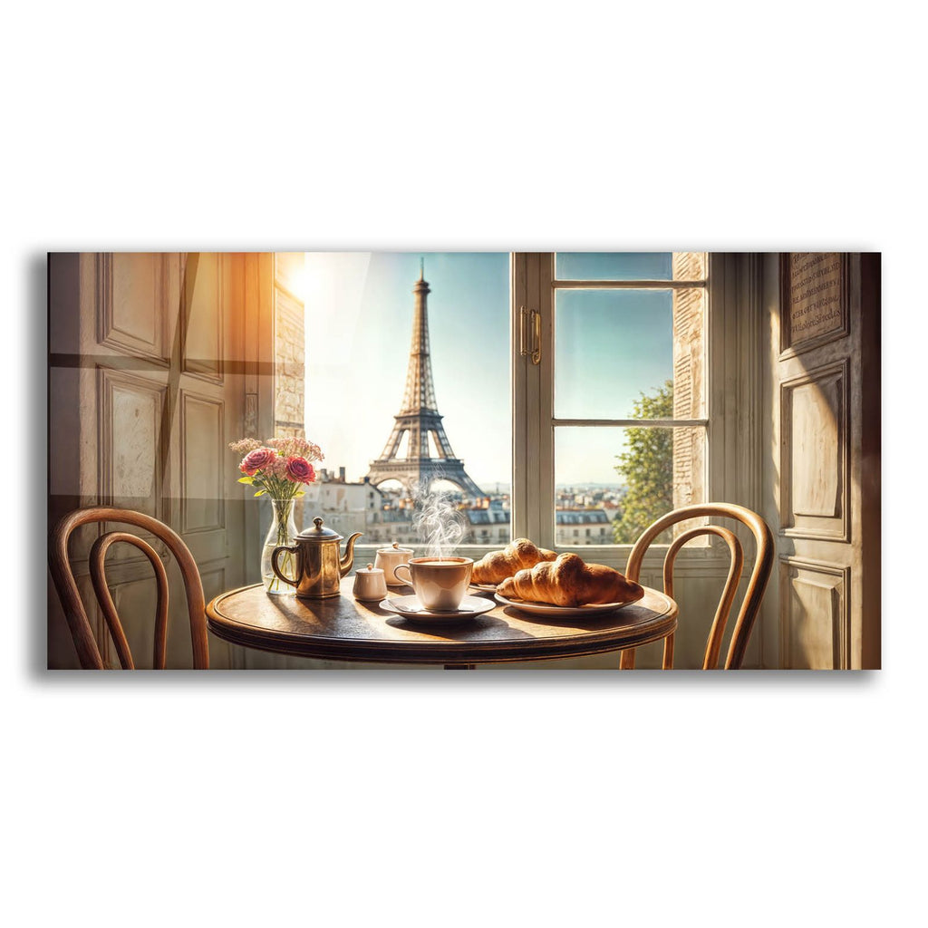 Morning Coffee In Paris by Rey Klimt acrylic glass wall art