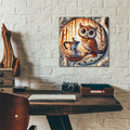 Owl And Coffee by Rey Klimt - 12x12 acrylic wall art in a room
