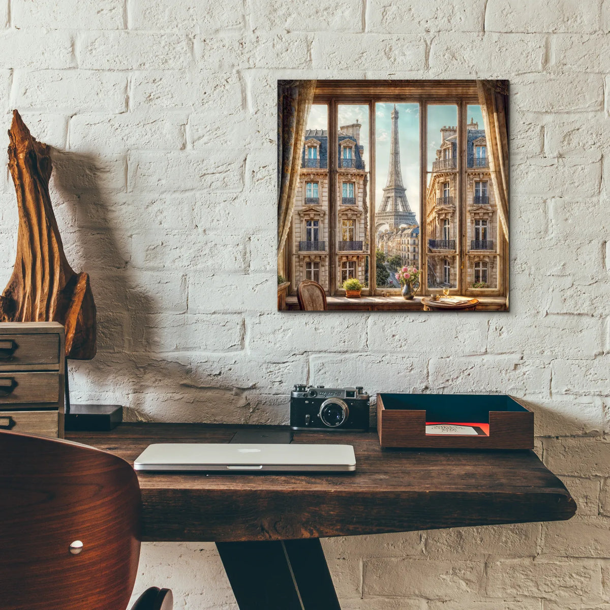 Parisien View by Rey Klimt - 12x12 acrylic wall art in a room
