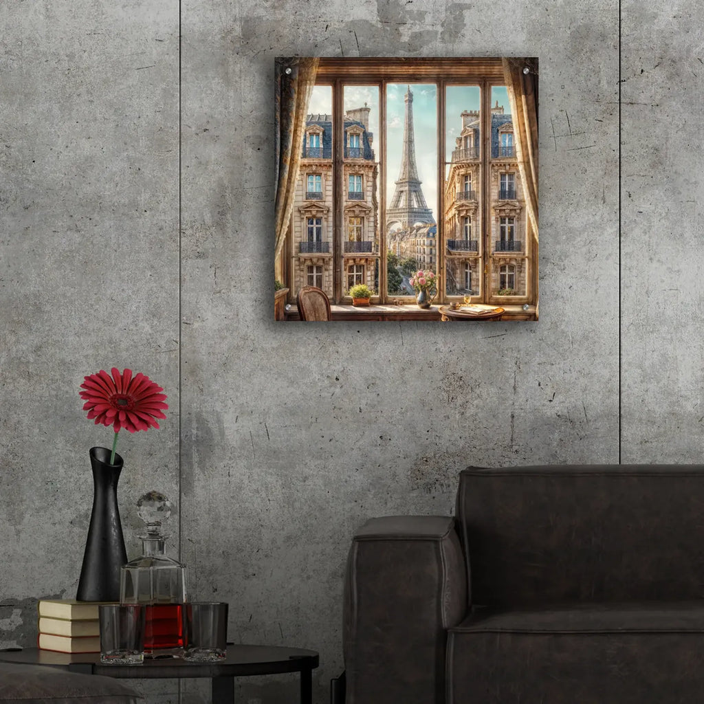 Parisien View by Rey Klimt - 24x24 acrylic wall art in a room