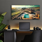 Tuscany Vineyard by Rey Klimt - 48x24 acrylic wall art in a room