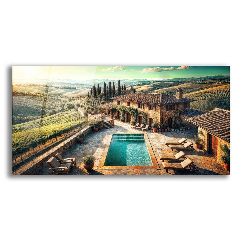 Tuscany Vineyard by Rey Klimt acrylic glass wall art