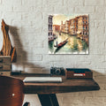 Venice Italy Watercolor Square by Rey Klimt - 12x12 acrylic wall art in a room