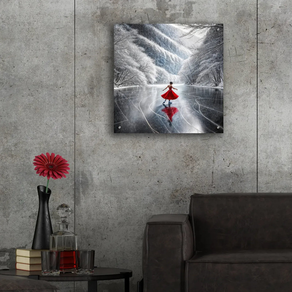 Winter Dance by Rey Klimt - 24x24 acrylic wall art in a room