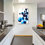 Blue Drops 4 by Annie Warren - 24x36 acrylic wall art in a room