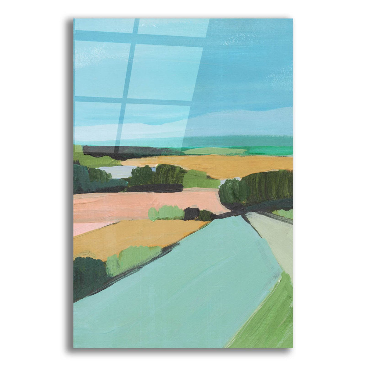 Bright Colored Countryside 2 by Annie Warren acrylic glass wall art