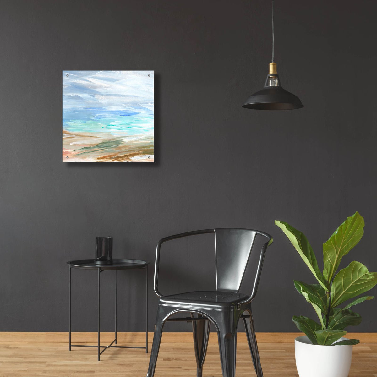 Sand Strokes 1 by Annie Warren - 24x24 acrylic wall art in a room