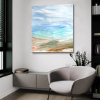 Sand Strokes 1 by Annie Warren - 36x36 acrylic wall art in a room