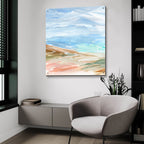Sand Strokes 2 by Annie Warren - 36x36 acrylic wall art in a room