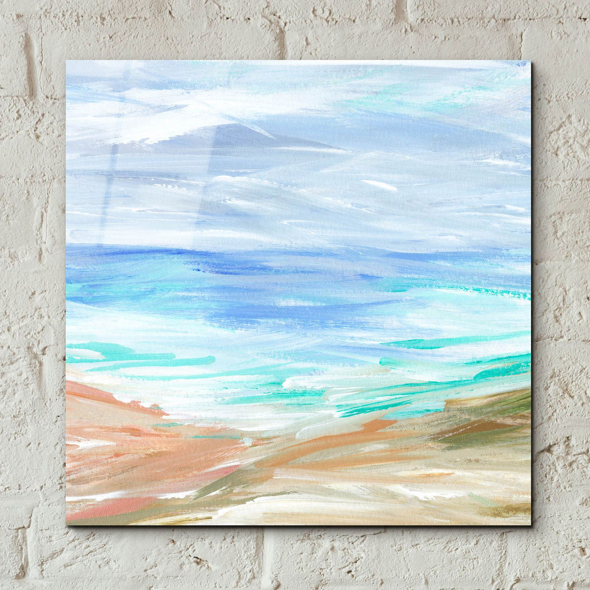Sand Strokes 4 by Annie Warren - 12x12 acrylic wall art in a room