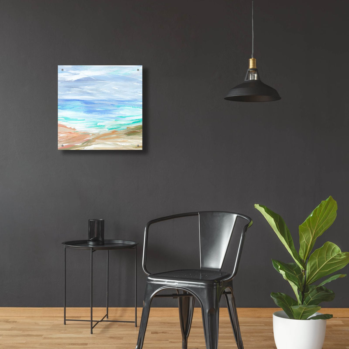 Sand Strokes 4 by Annie Warren - 24x24 acrylic wall art in a room