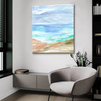 Sand Strokes 4 by Annie Warren - 36x36 acrylic wall art in a room