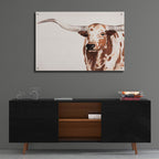 Spotted Steer 2 by Annie Warren - 36x24 acrylic wall art in a room
