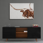 Spotted Steer 3 by Annie Warren - 36x24 acrylic wall art in a room