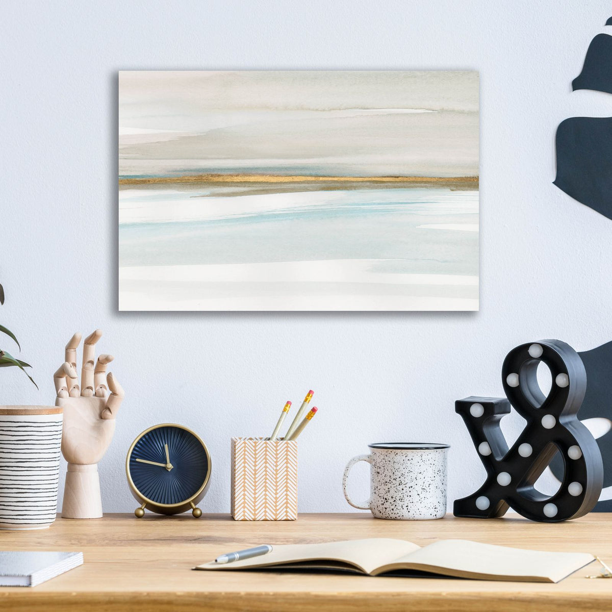 Ua Golden Vista 2 by Annie Warren - 16x12 acrylic wall art in a room