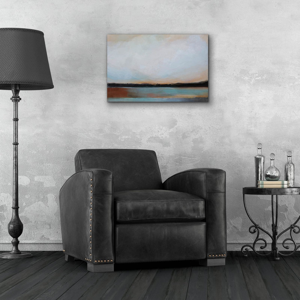 Blue Sunset by Brittany Evans - 24x16 acrylic wall art in a room