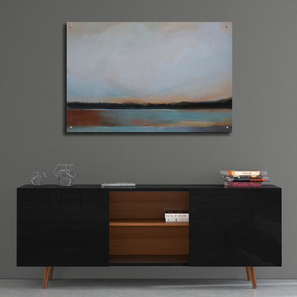 Blue Sunset by Brittany Evans - 36x24 acrylic wall art in a room
