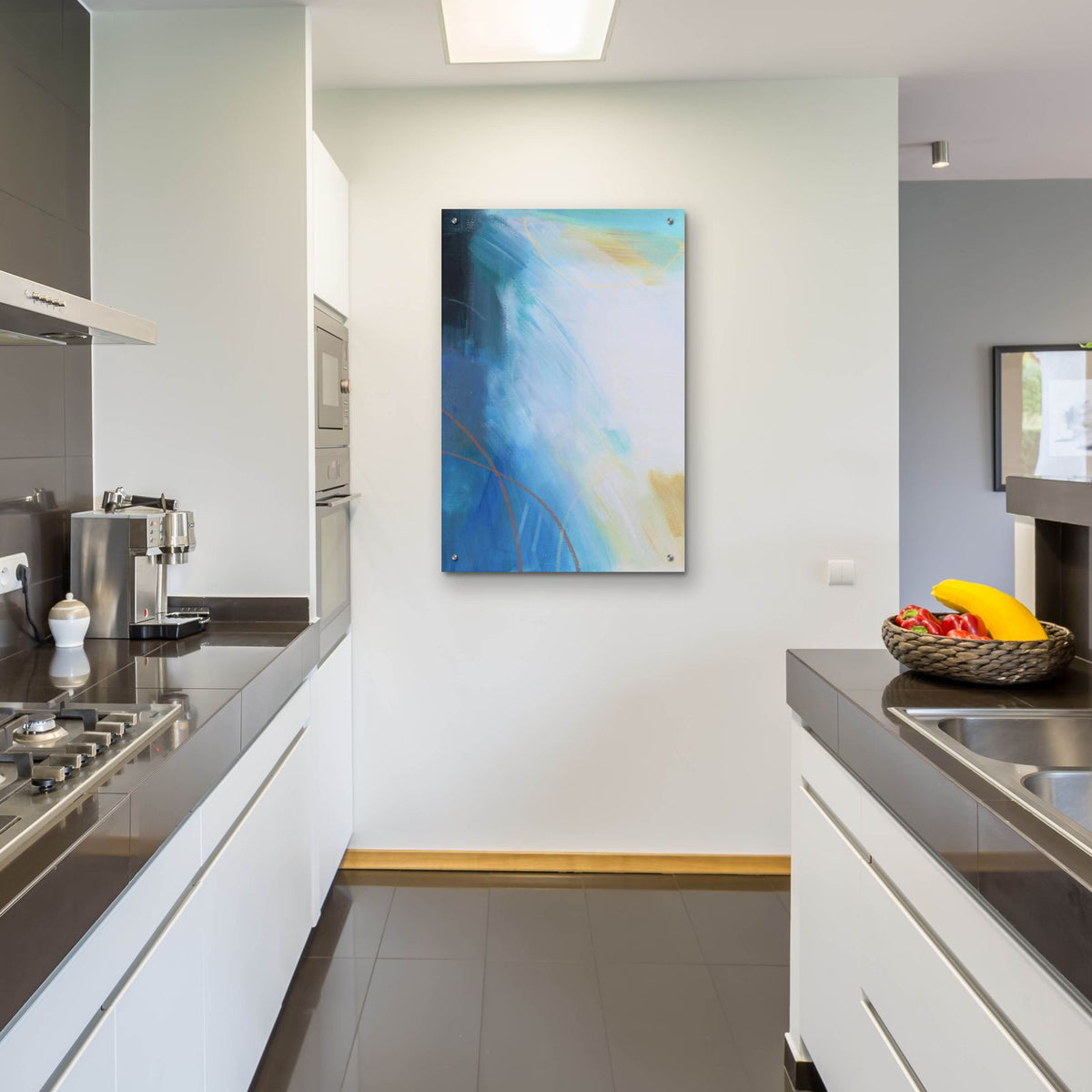 Blue Wash 1 by Brittany Evans - 24x36 acrylic wall art in a room