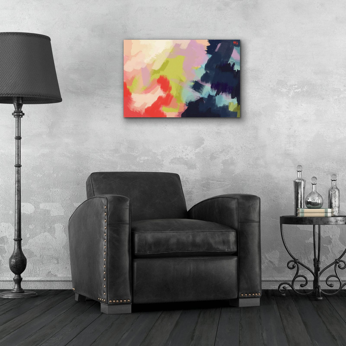Spring Showers 1 by Brittany Evans - 24x16 acrylic wall art in a room