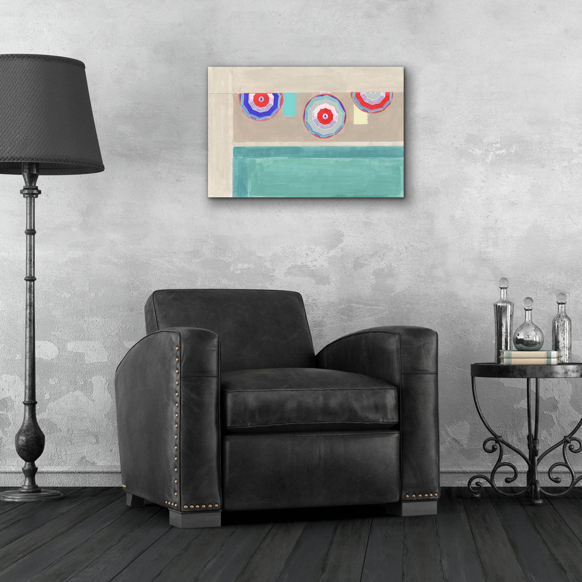 By The Pool 2 by Cartissi - 24x16 acrylic wall art in a room