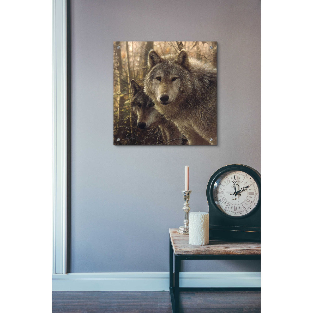 Epic Art 'Wood Land Companions' by Collin Bogle Acrylic Glass Wall Art,24x24