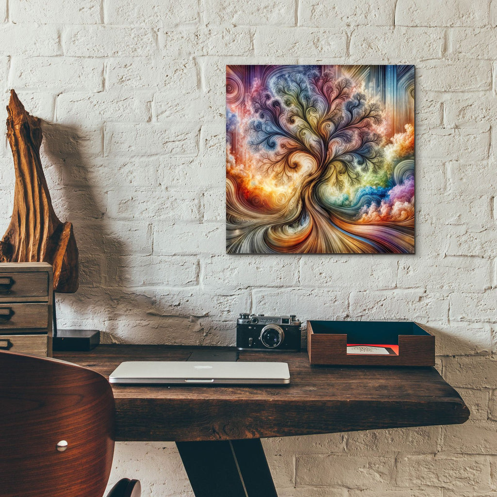 Abstract Tree by Rey Klimt - 12x12 acrylic wall art in a room