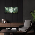 Bamboo Forest In The Morning Mist by Rey Klimt - 24x12 acrylic wall art in a room