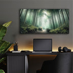 Bamboo Forest In The Morning Mist by Rey Klimt - 48x24 acrylic wall art in a room