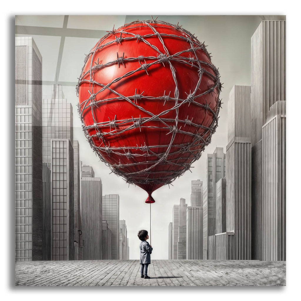 Barbwire Balloon by Rey Klimt acrylic glass wall art