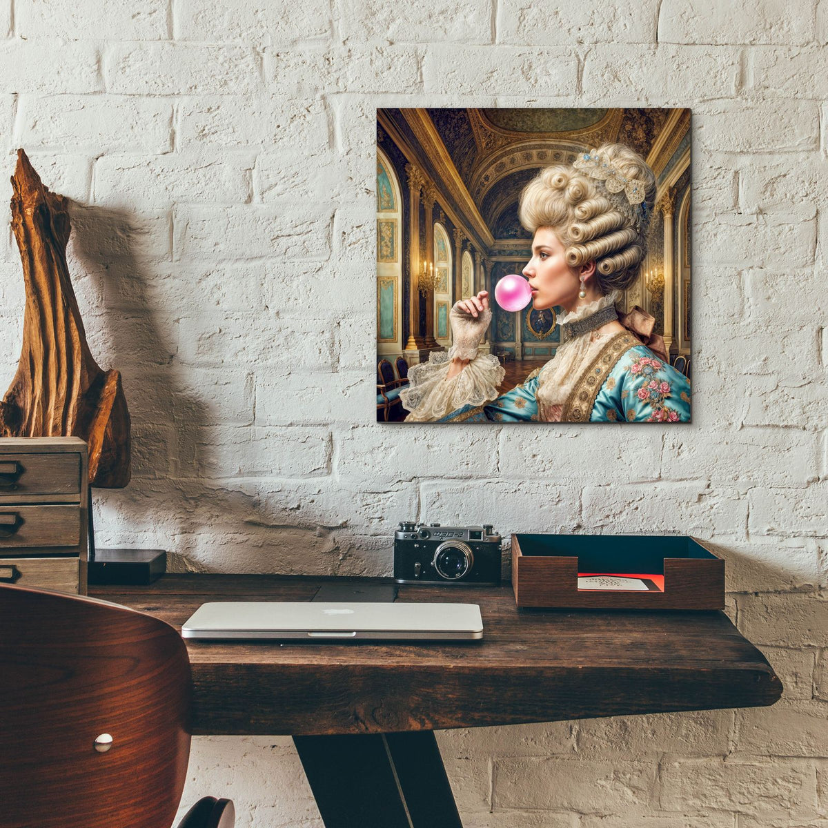 Bubble Gum Queen by Rey Klimt - 12x12 acrylic wall art in a room