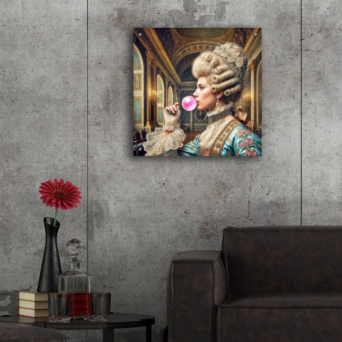 Bubble Gum Queen by Rey Klimt - 24x24 acrylic wall art in a room