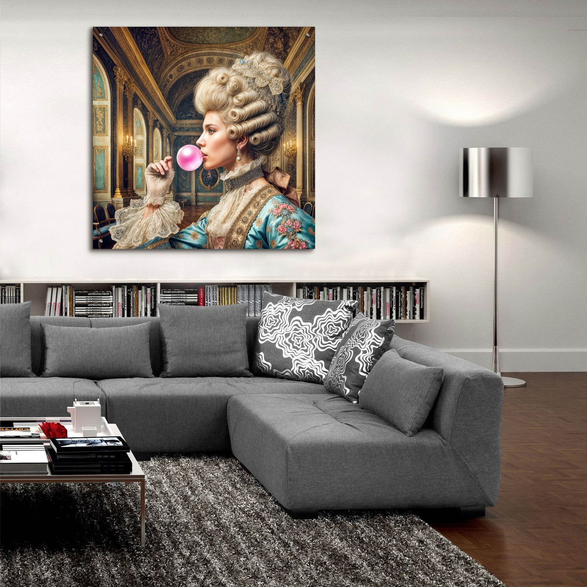 Bubble Gum Queen by Rey Klimt - 36x36 acrylic wall art in a room