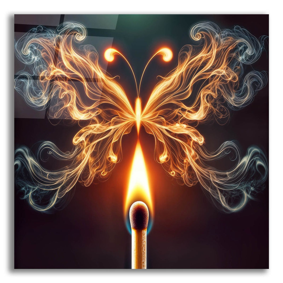 Butterfly Fire by Rey Klimt acrylic glass wall art