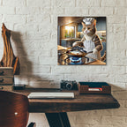 Cat Cook by Rey Klimt - 12x12 acrylic wall art in a room
