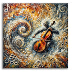 Cello Player Abstract by Rey Klimt acrylic glass wall art