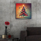 Christmas Tree Abstract by Rey Klimt - 24x24 acrylic wall art in a room