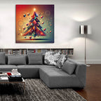 Christmas Tree Abstract by Rey Klimt - 36x36 acrylic wall art in a room