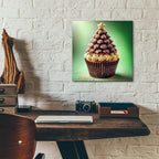 Christmas Tree Cupcake by Rey Klimt - 12x12 acrylic wall art in a room