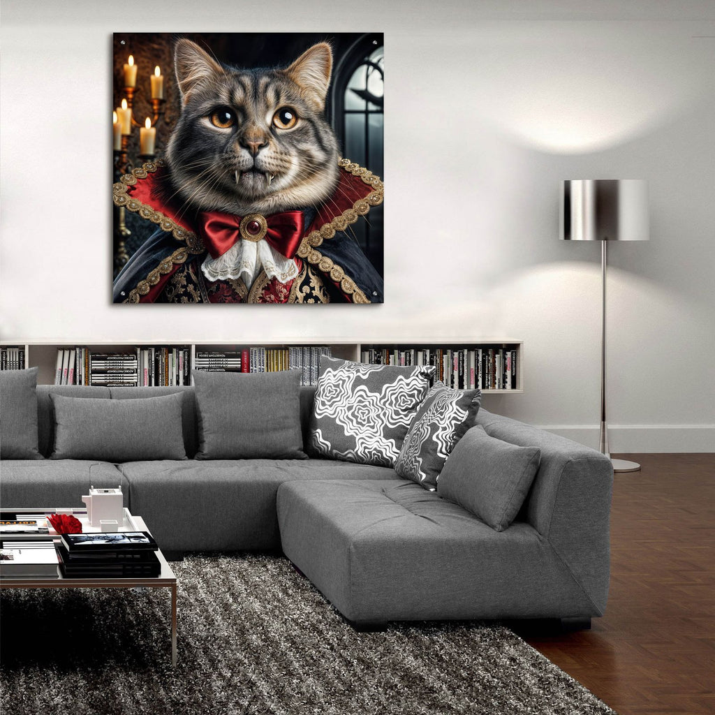 Count Cat Dracula by Rey Klimt - 36x36 acrylic wall art in a room