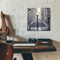 Couple Sharing Umbrella by Rey Klimt - 12x12 acrylic wall art in a room