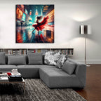 Dancing In A Rain by Rey Klimt - 36x36 acrylic wall art in a room
