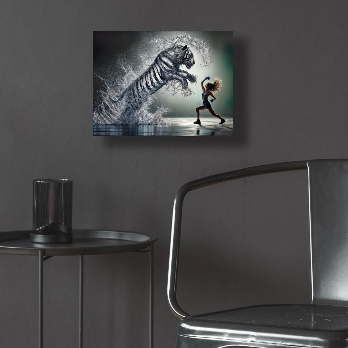 Fight by Rey Klimt - 16x12 acrylic wall art in a room